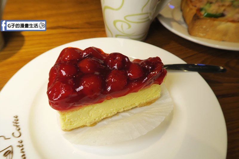 丹堤咖啡X G子的漫畫生活.櫻桃起司蛋糕 套餐搭咖啡