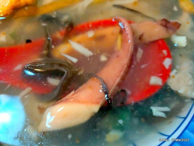 「北投魷魚焿芝山店」(Beitou squid noodle store), Taipei, Taiwan, SJKen, Mar 7, 2022.