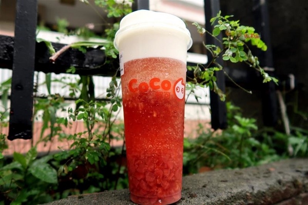 coco都可(新莊中平店)：COCO法式奶霜 法國鐵塔牌鮮奶油 文青漸層飲料打卡 奶霜綠茶/奶霜草莓果肉/奶霜咖啡買一送一~