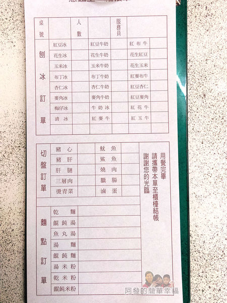 意麵王05-點餐單