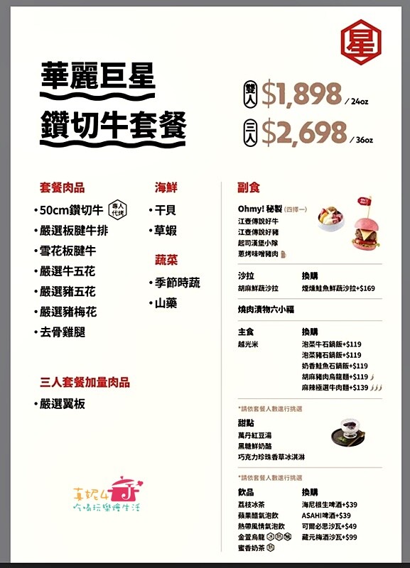 新北市新店區新店燒肉│原燒日式燒肉(新店民權店) 免低消.有生日禮.無用餐時限.無WIFI.收10%服務費(附菜單.停車)