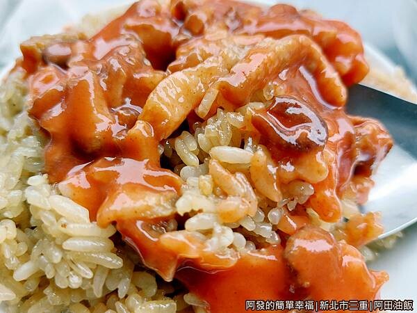 阿田油飯11-油飯肉絲.jpg