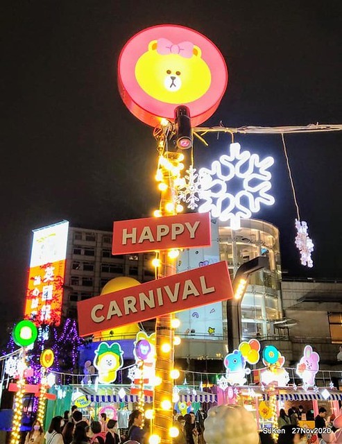 Christmas decoration with Line Friends brand at the Uni-Ustyle department store , Taipei, Taiwan, SJKen , Nov 21, 2020.