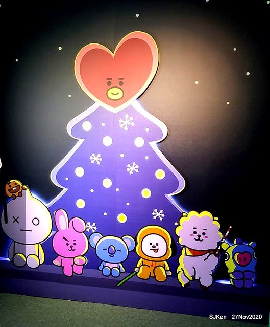 Christmas decoration with Line Friends brand at the Uni-Ustyle department store , Taipei, Taiwan, SJKen , Nov 21, 2020.