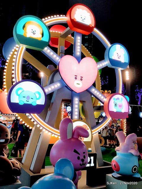 Christmas decoration with Line Friends brand at the Uni-Ustyle department store , Taipei, Taiwan, SJKen , Nov 21, 2020.