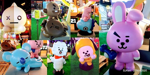 Christmas decoration with Line Friends brand at the Uni-Ustyle department store , Taipei, Taiwan, SJKen , Nov 21, 2020.