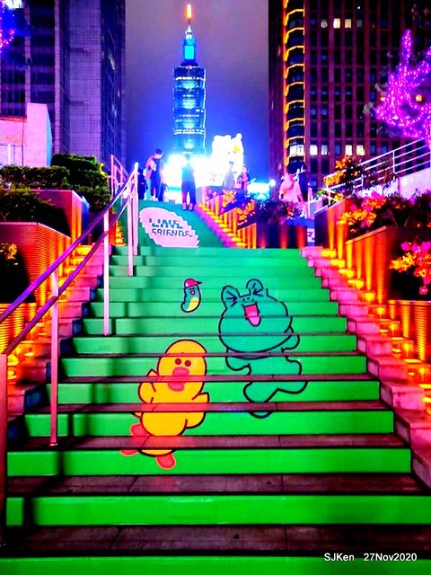 Christmas decoration with Line Friends brand at the Uni-Ustyle department store , Taipei, Taiwan, SJKen , Nov 21, 2020.