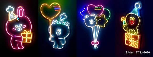 Christmas decoration with Line Friends brand at the Uni-Ustyle department store , Taipei, Taiwan, SJKen , Nov 21, 2020.