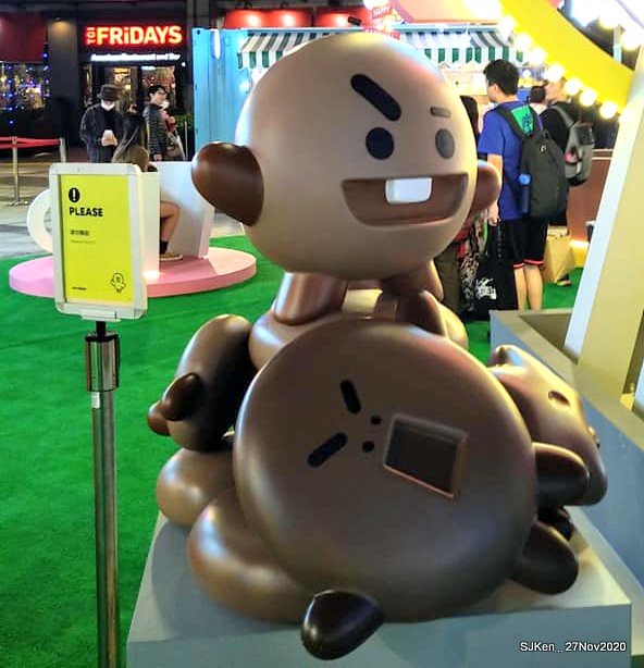 Christmas decoration with Line Friends brand at the Uni-Ustyle department store , Taipei, Taiwan, SJKen , Nov 21, 2020.