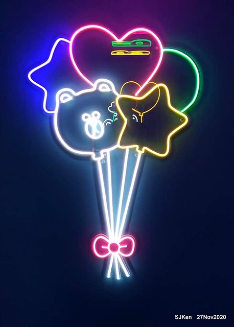 Christmas decoration with Line Friends brand at the Uni-Ustyle department store , Taipei, Taiwan, SJKen , Nov 21, 2020.