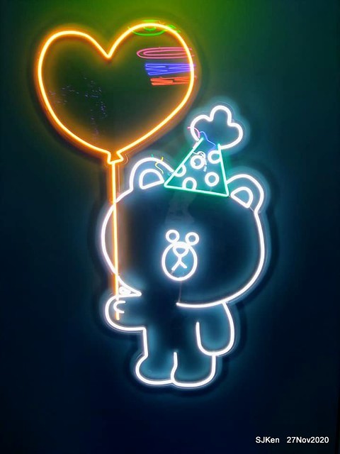 Christmas decoration with Line Friends brand at the Uni-Ustyle department store , Taipei, Taiwan, SJKen , Nov 21, 2020.