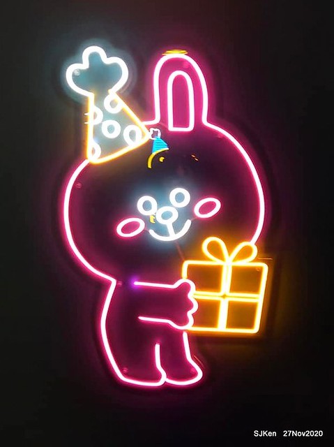Christmas decoration with Line Friends brand at the Uni-Ustyle department store , Taipei, Taiwan, SJKen , Nov 21, 2020.