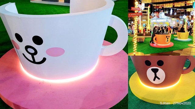 Christmas decoration with Line Friends brand at the Uni-Ustyle department store , Taipei, Taiwan, SJKen , Nov 21, 2020.