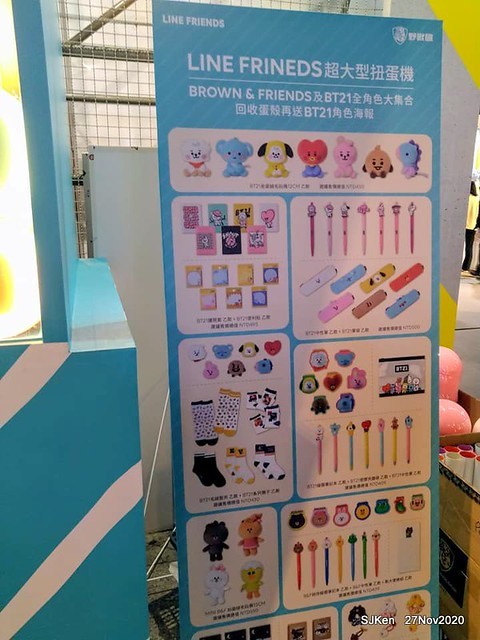 Christmas decoration with Line Friends brand at the Uni-Ustyle department store , Taipei, Taiwan, SJKen , Nov 21, 2020.