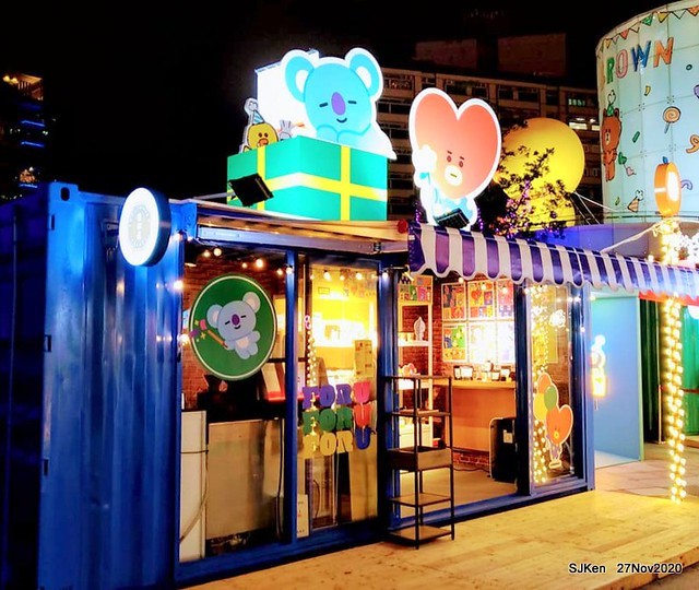 Christmas decoration with Line Friends brand at the Uni-Ustyle department store , Taipei, Taiwan, SJKen , Nov 21, 2020.