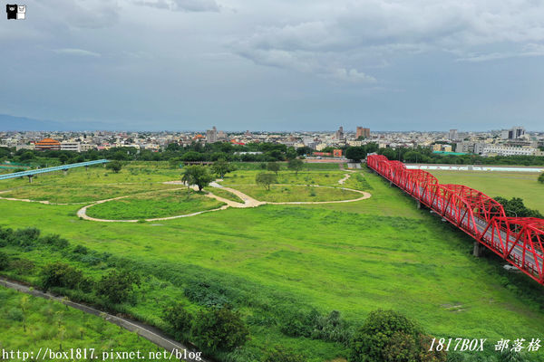 【雲林。西螺】空拍西螺大橋。大蝴蝶地景。螺石公園高灘地景觀磨石溜滑梯