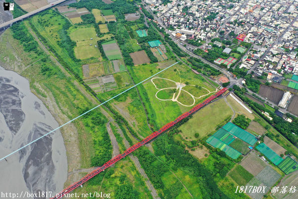 【雲林。西螺】空拍西螺大橋。大蝴蝶地景。螺石公園高灘地景觀磨石溜滑梯