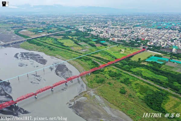 【雲林。西螺】空拍西螺大橋。大蝴蝶地景。螺石公園高灘地景觀磨石溜滑梯
