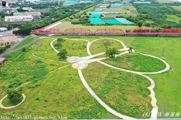 【雲林。西螺】空拍西螺大橋。大蝴蝶地景。螺石公園高灘地景觀磨石溜滑梯
