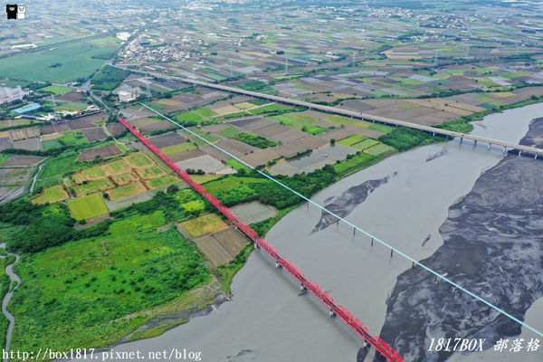 【雲林。西螺】空拍西螺大橋。大蝴蝶地景。螺石公園高灘地景觀磨石溜滑梯