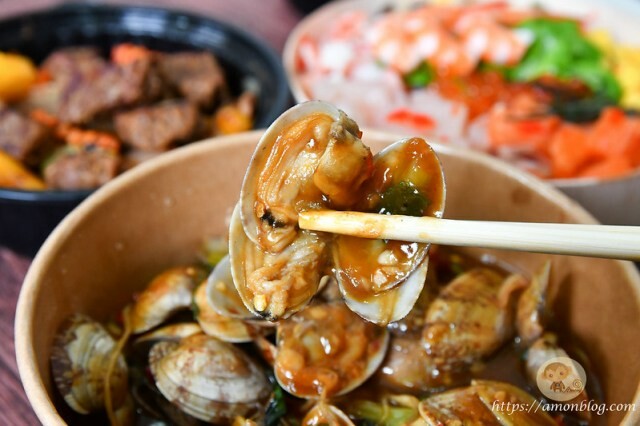 爆量海鮮和肉塊的外帶便當，CP值超高，買越多省越多，新天地海鮮餐廳崇德旗艦店