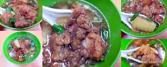 「簡記排骨酥麵」(Short Rib Crisp soup & rice noodle soup), Taipei, Taiwan, SJKen, Jan 12, 2022.