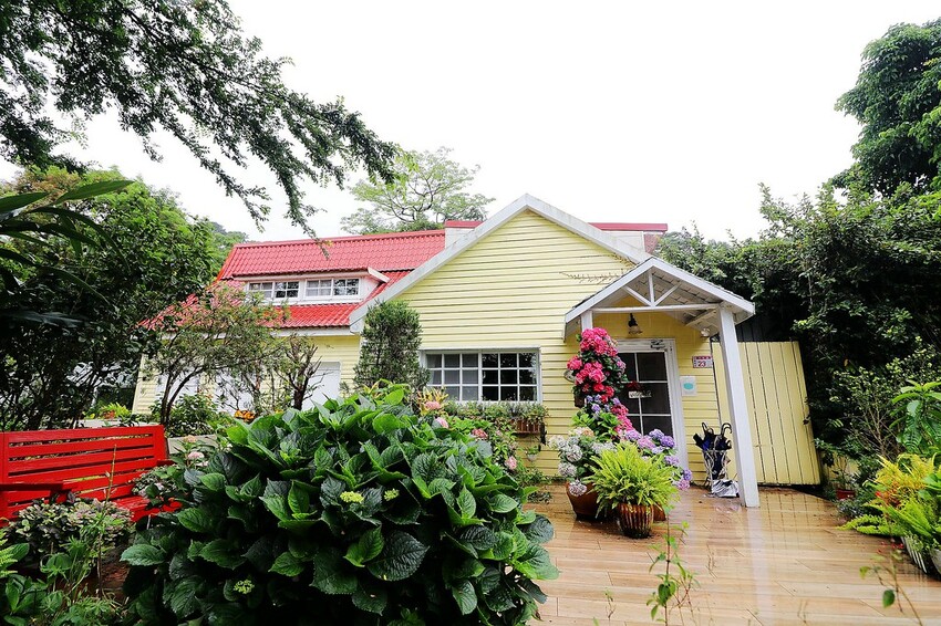 隱身山林中的童話小屋,和人一樣高的繡球花田盛開中.異國風料理好拍又好吃.桃園復興景觀餐廳/特色渡假民宿推