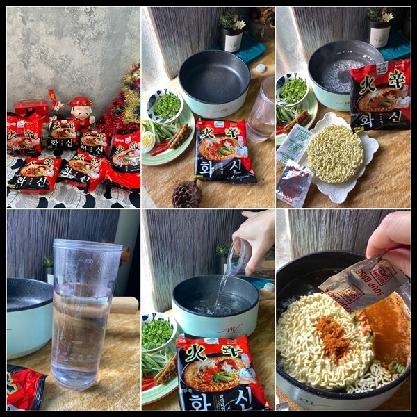 高雄市楠梓區【家樂福韓國泡麵推薦/宵夜泡麵開箱 】比辛辣麵好吃的泡麵🔥【Kmarket】韓式火辛拉麵袋裝泡麵,香辣