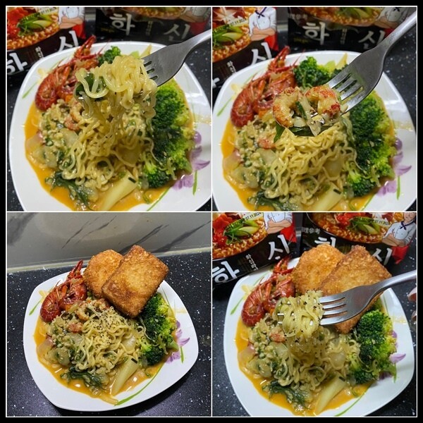 高雄市楠梓區【家樂福韓國泡麵推薦/宵夜泡麵開箱 】比辛辣麵好吃的泡麵🔥【Kmarket】韓式火辛拉麵袋裝泡麵,香辣