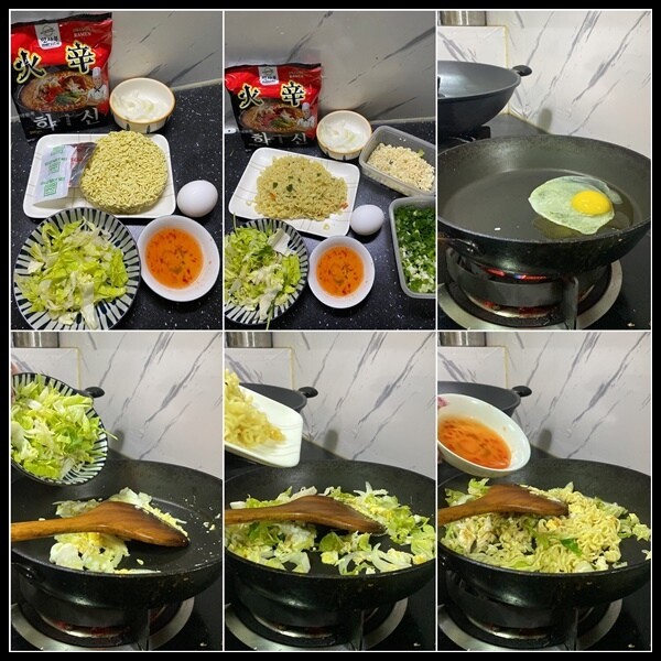 高雄市楠梓區【家樂福韓國泡麵推薦/宵夜泡麵開箱 】比辛辣麵好吃的泡麵🔥【Kmarket】韓式火辛拉麵袋裝泡麵,香辣