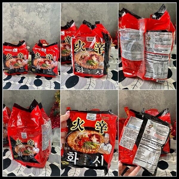 高雄市楠梓區【家樂福韓國泡麵推薦/宵夜泡麵開箱 】比辛辣麵好吃的泡麵🔥【Kmarket】韓式火辛拉麵袋裝泡麵,香辣