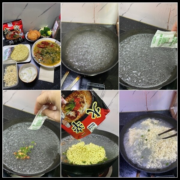 高雄市楠梓區【家樂福韓國泡麵推薦/宵夜泡麵開箱 】比辛辣麵好吃的泡麵🔥【Kmarket】韓式火辛拉麵袋裝泡麵,香辣