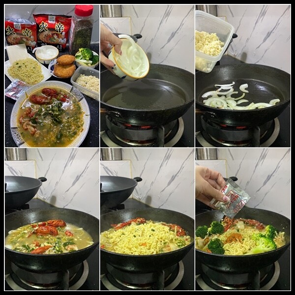 高雄市楠梓區【家樂福韓國泡麵推薦/宵夜泡麵開箱 】比辛辣麵好吃的泡麵🔥【Kmarket】韓式火辛拉麵袋裝泡麵,香辣