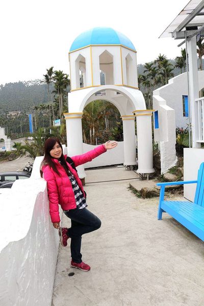 56號藍色公路咖啡：【雲林景點】古坑56號藍色公路咖啡。純白LOVE愛戀造景/咖啡、小火鍋、義大利麵、手工輕食鬆餅、下午茶/藍白色希臘地中海異國風情景觀咖啡廳/製造浪漫的約會求婚聖地