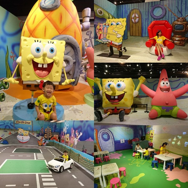 夢時代：高雄夢時代~海綿寶寶FUN暑假~鳳梨屋.蟹堡王球池.跳跳水母田.泡芙阿姨駕訓班~真是太好玩了~
