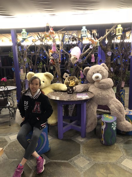 瑪格麗特花園霧上咖啡館：南投清境~瑪格麗特 紫屋餐廳~夢幻浪漫的紫色裝飾~繽紛樓梯與搖椅~拍照打卡的好地方~景觀餐廳~