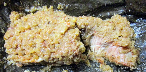 Tradtional seafood of Chinese dishses booth, Nangmeng market, Taipei, Taiwan, SKen, Oct 6, 2019