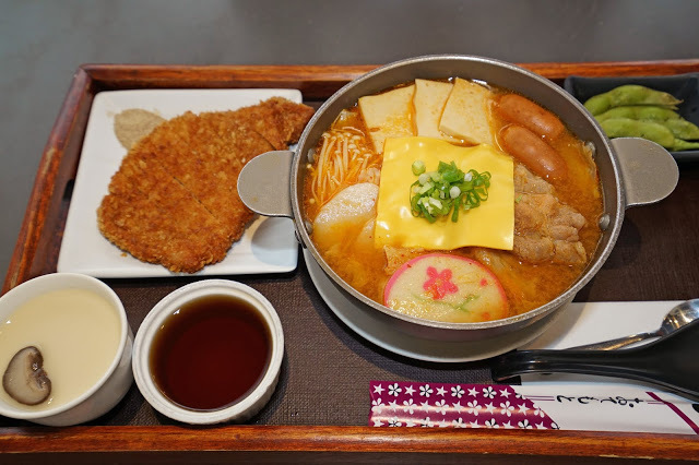 [食記] 新竹 丼飯店。冬天最想吃熱呼呼的~部隊鍋~黃金豬排加價購49元(限平日)!!高CP值、超划算! 新竹必吃、聚餐首選~