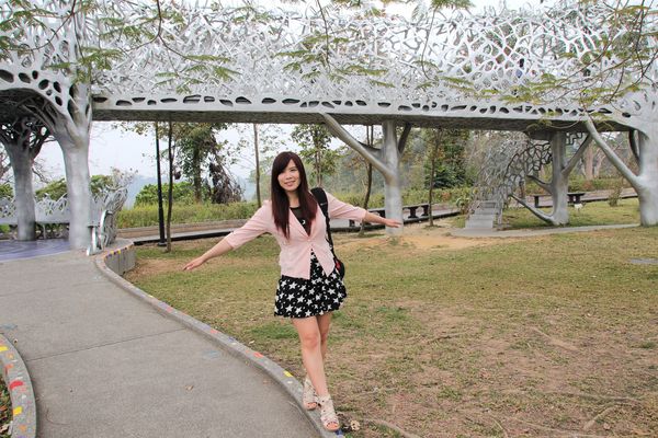 月影潭心:【嘉義景點】蘭潭風景區月影潭心-被荊棘包覆的奇妙感,銀白色的交織錯綜複雜設計,感覺好迷幻,夜間娛樂的約會精選地,充滿燦爛的幸福感