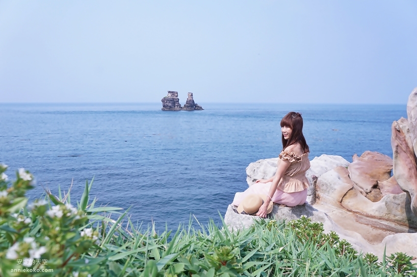 新北秘境 金山神秘海岸 絕美一線天礁岩 穿越巨岩才能抵達的夢幻海岸 - 安妮的天空