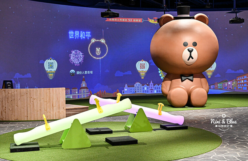 熊大的麗寶小鎮| 台中景點，超真實感LINE FRIENDS TOWN主題園區占地700坪超好拍，門票優惠看這! -妮妮布魯