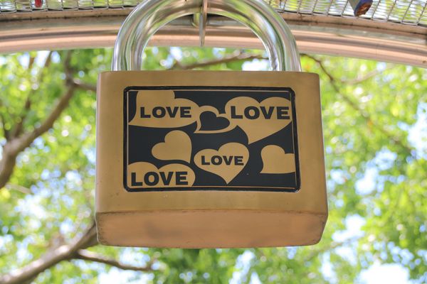 桃園市三民運動公園：【桃園市景點】三民運動公園追愛LOVE~/圓形拱廊的大型心鎖隧道/愛情造景及簍空愛心球/運動設施/青溪橋/河岸自行車步道