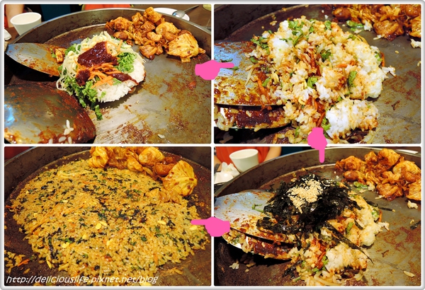 鐵板炒飯過程 鐵板炒飯過程