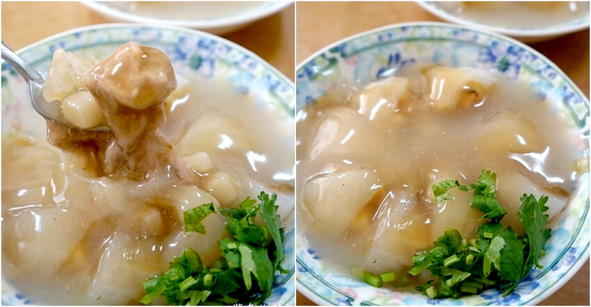 南投埔里阿菊肉圓！肉圓二吃圓配獨門辣醬，筍丁內餡超滿足。