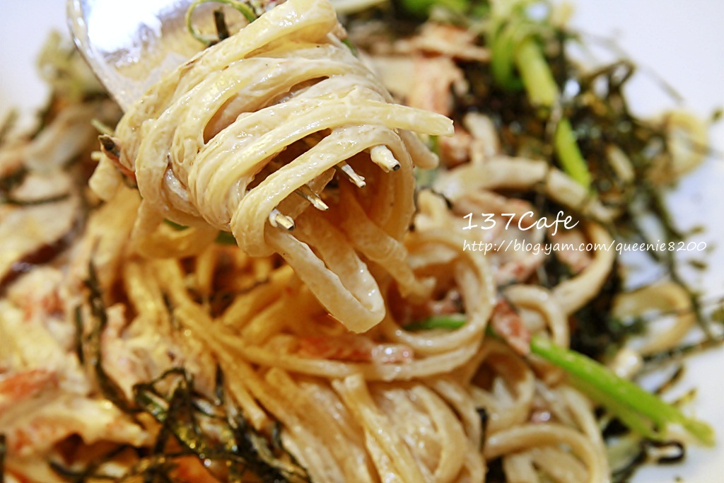 【台北】137Cafe。好特別的辣味腐乳櫻花蝦義大利麵