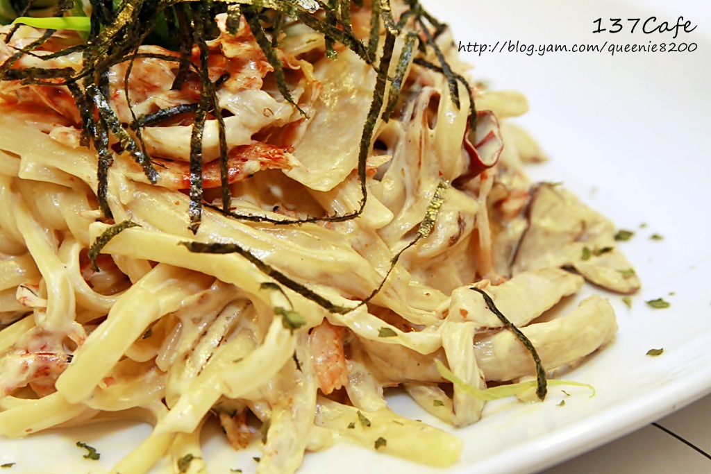 【台北】137Cafe。好特別的辣味腐乳櫻花蝦義大利麵