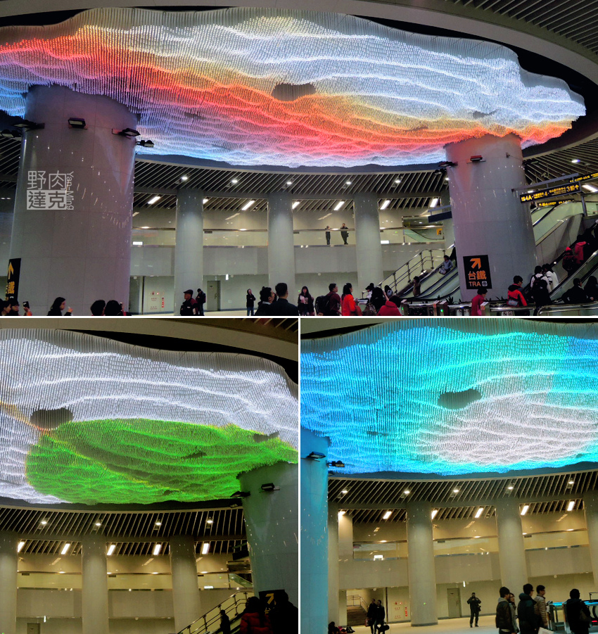 松山捷運站大型的LED公共藝術作品「域見」 松山捷運站大型的LED公共藝術作品「域見」