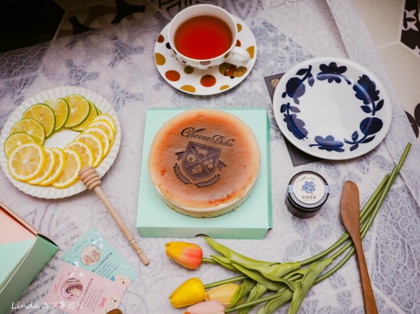 彌月禮盒推薦 ⟪ 起士公爵 ⟫ 蜜韻青檸乳酪蛋糕 / 北國藍莓乳酪蛋糕開箱|六吋繽紛彩盒