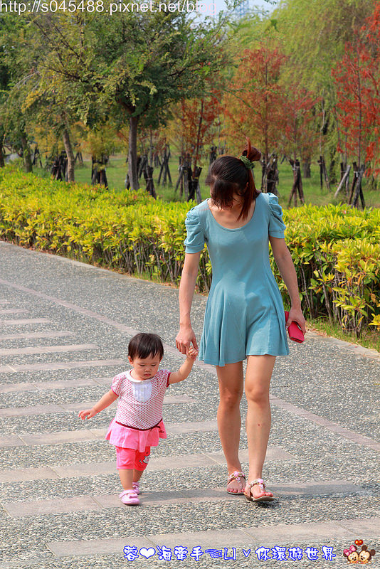 【台南▍親子景點】南科迎曦湖♥好一條巨大的黃金蟒!!在水面上穿梭自如~