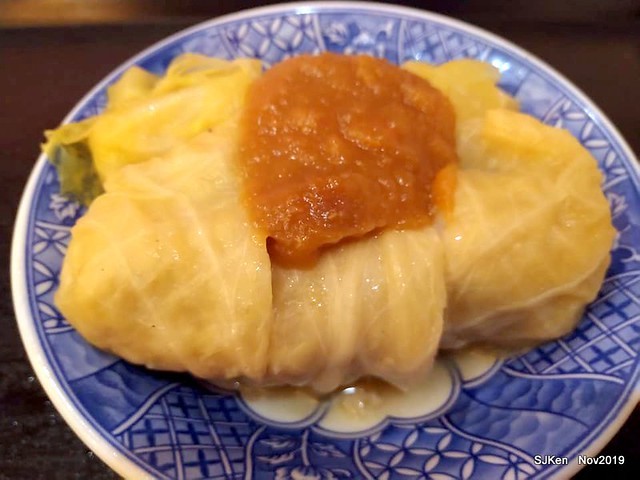 The Tempura,Fried Fish Cake & cabbage roll at Taipei traditional store, Taipei, Taiwan, Nov 17,2019